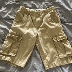 Old Navy 11” inseam khaki cargo shorts